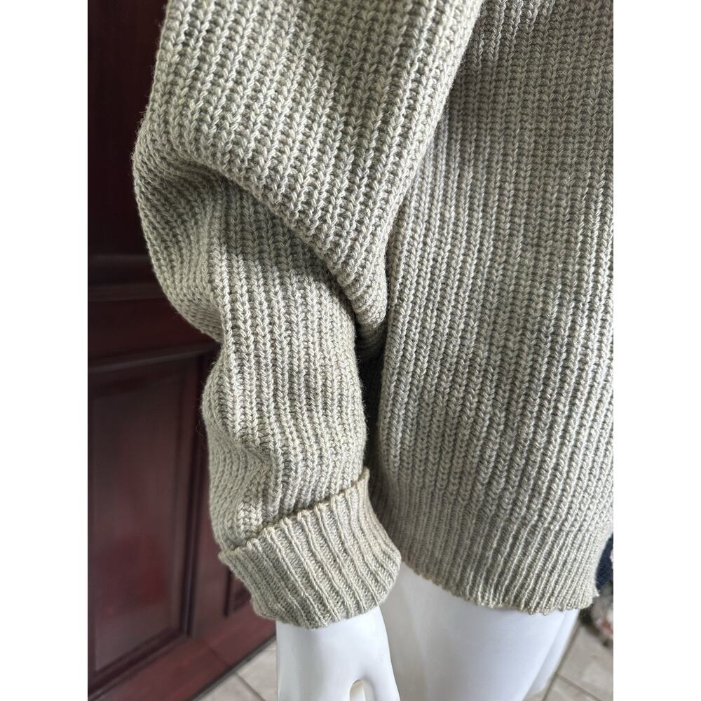VTG 50s 60s Richline Lambswool Orlon Zip-Up Cardigan Sweater - Grey/Black - M/L - Picture 7 of 9